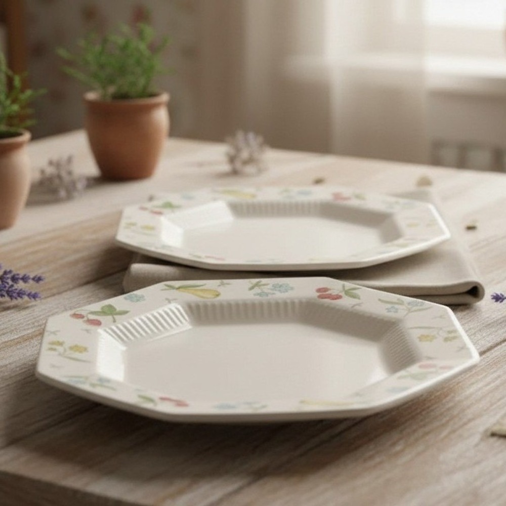 Independence Ironstone Set of OLD ORCHARD 2 Salad Plates Japan *